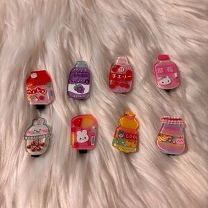 Kawaii Drink-Themed Hair Clips - Set of 8 GUC